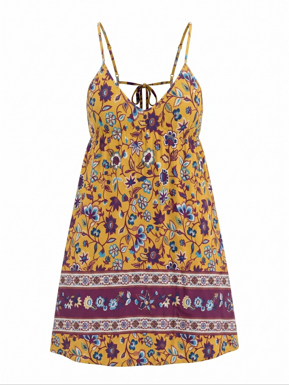Shyanne Mustard Floral Dress Coastal Cowgirl Festival Summer Sundress Strappy